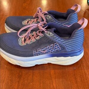 Hoka Blue and Pink Athletic Shoes